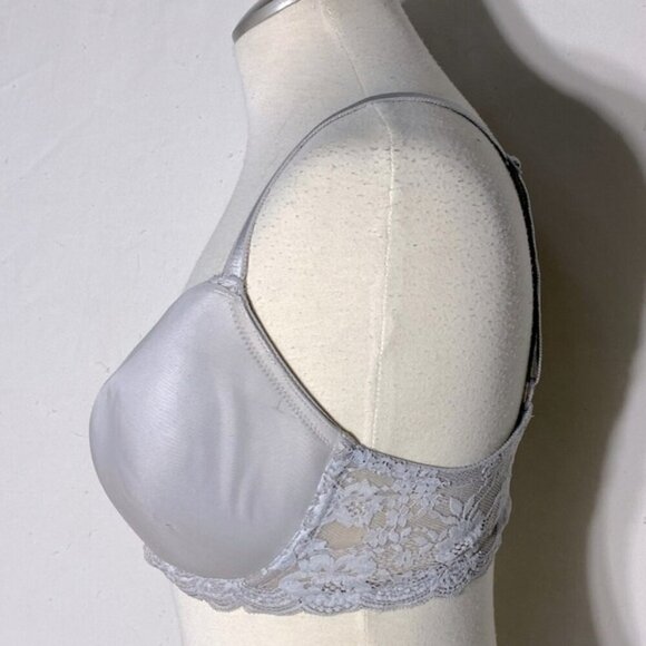 5/$25 Victoria’s Secret Light Grey Dream Angels Lined Demi Bra 34DDD/34F - Picture 4 of 13